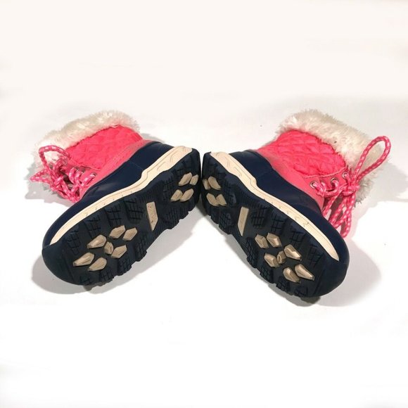 Carters Snow Boots Lace Up, Waterproof, Girls Pink - Size 11 - Picture 6 of 6